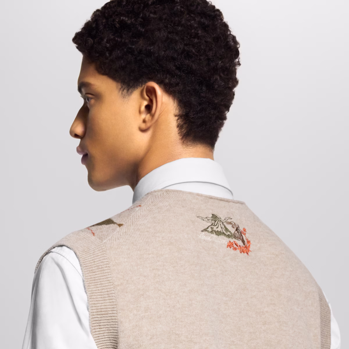 Argyle intarsia cardigan vest - Image 3