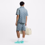 Damier 3d Light Denim Short Sleeved Shirt - Image 4