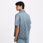Damier 3d Light Denim Short Sleeved Shirt - Image 2