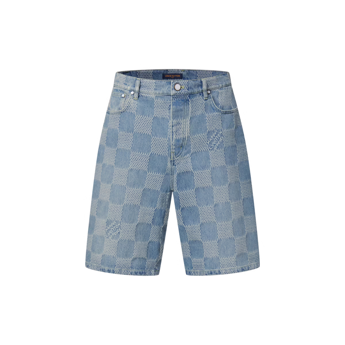 Damier 3d light denim shorts - Image 2