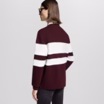 LV Damier Striped Long Sleeved Polo Shirt - Image 3