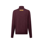 embossed cashmere turtle neck - Image 4