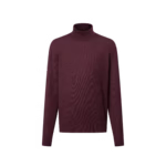 embossed cashmere turtle neck