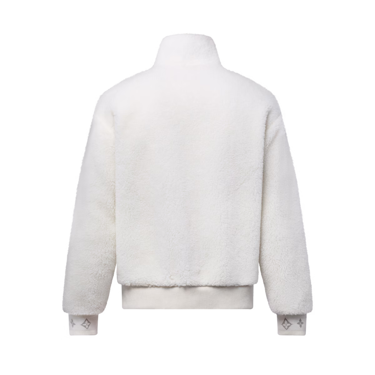 louis vuittonn leather patch fleece blouson - Image 4