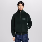 louis vuitton leather patch fleece blouson - Image 4