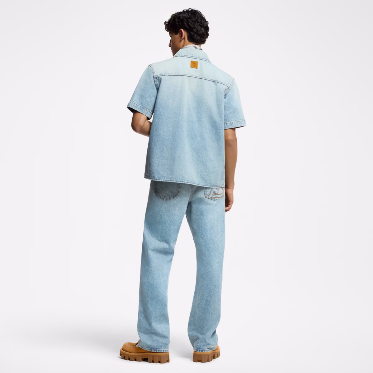 short sleeved denim shirt - Image 6