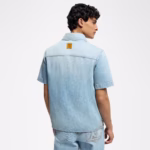 short sleeved denim shirt - Image 5
