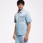 short sleeved denim shirt - Image 4