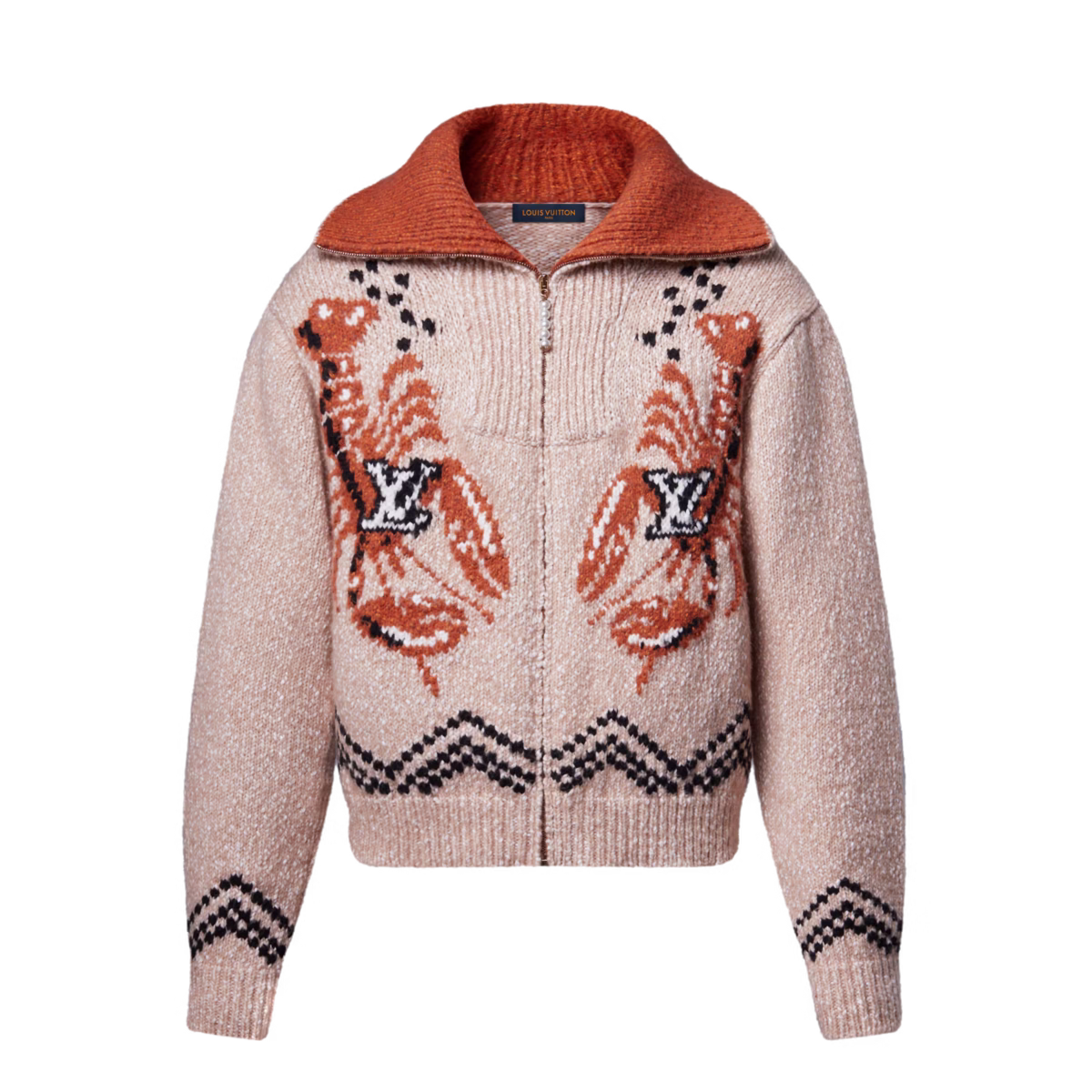 zippered knitted blouson - Image 1