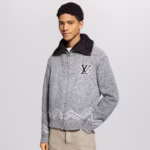 zippered knitted blouson - Image 4