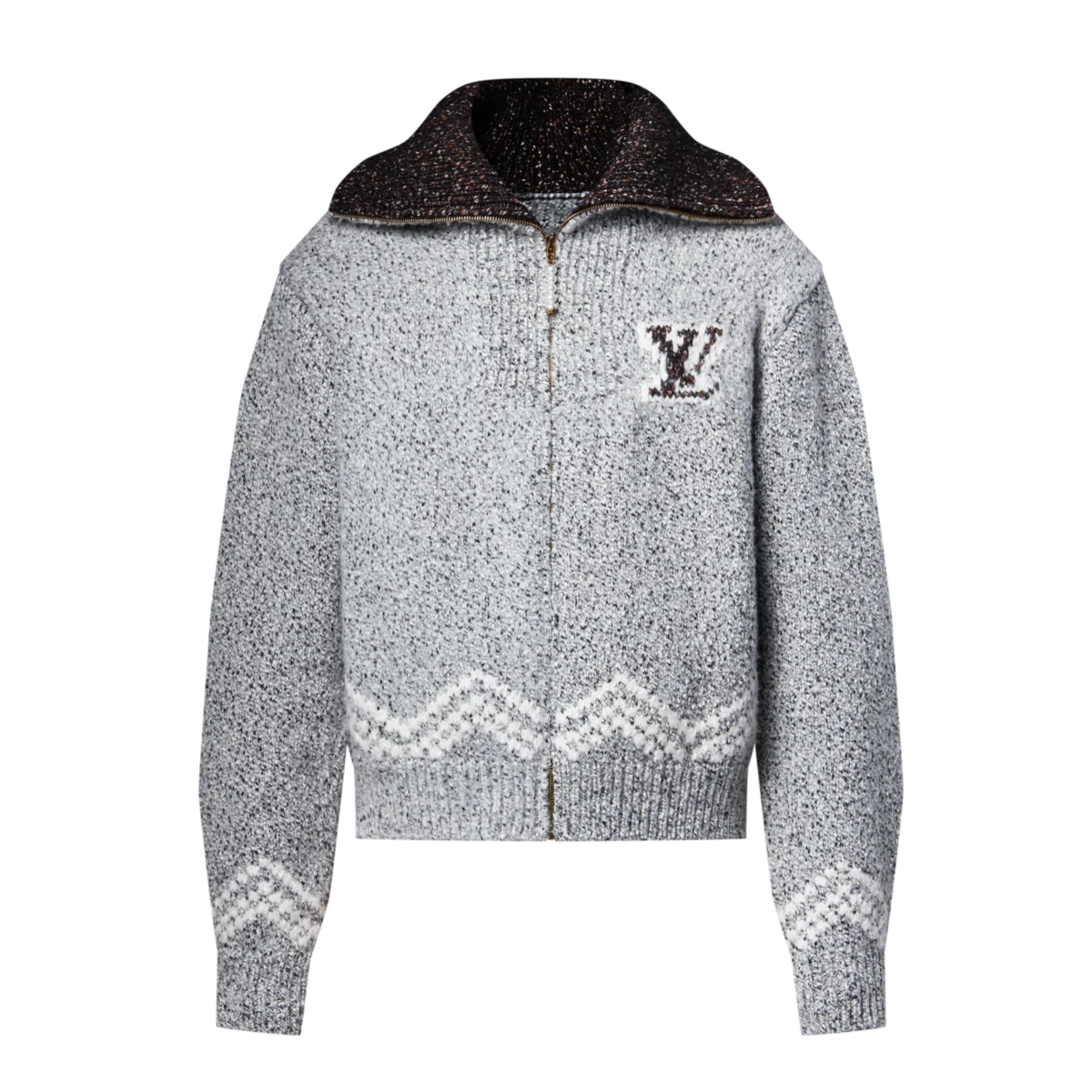 zippered knitted blouson - Image 1