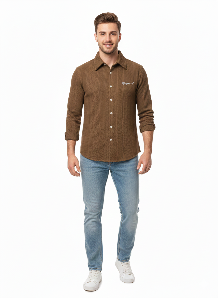 IMG_3171 Men's Brown Old Money Top - Image 1