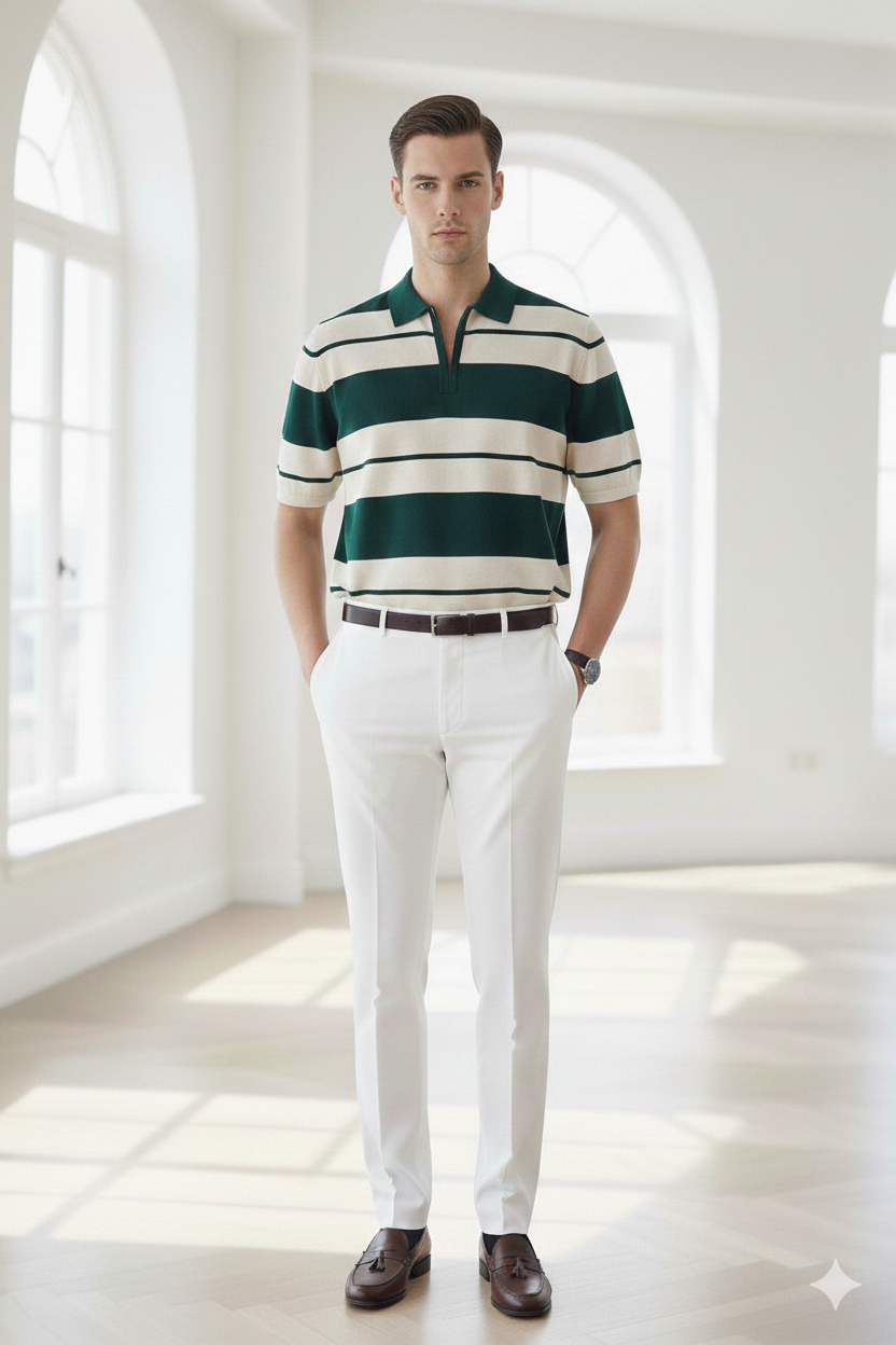 IMG_3188 Ghemex Signature Contrast Knit Polo - Image 1